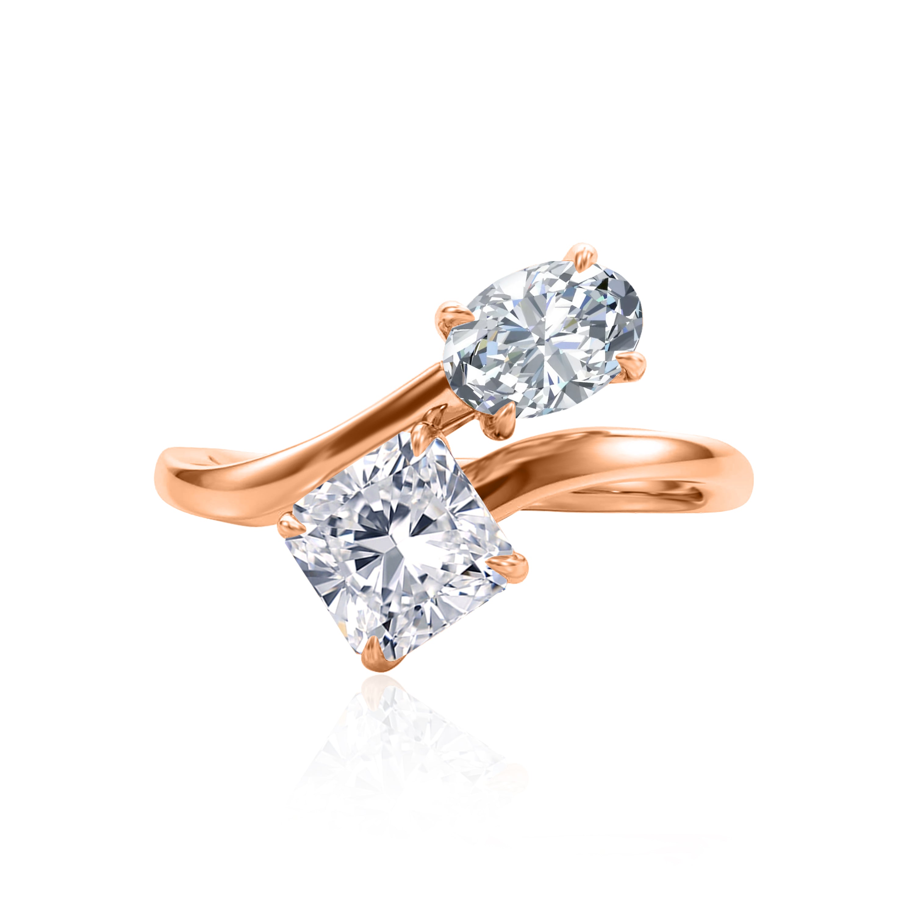 #Metal_14K Rose Gold#Shape_Asscher