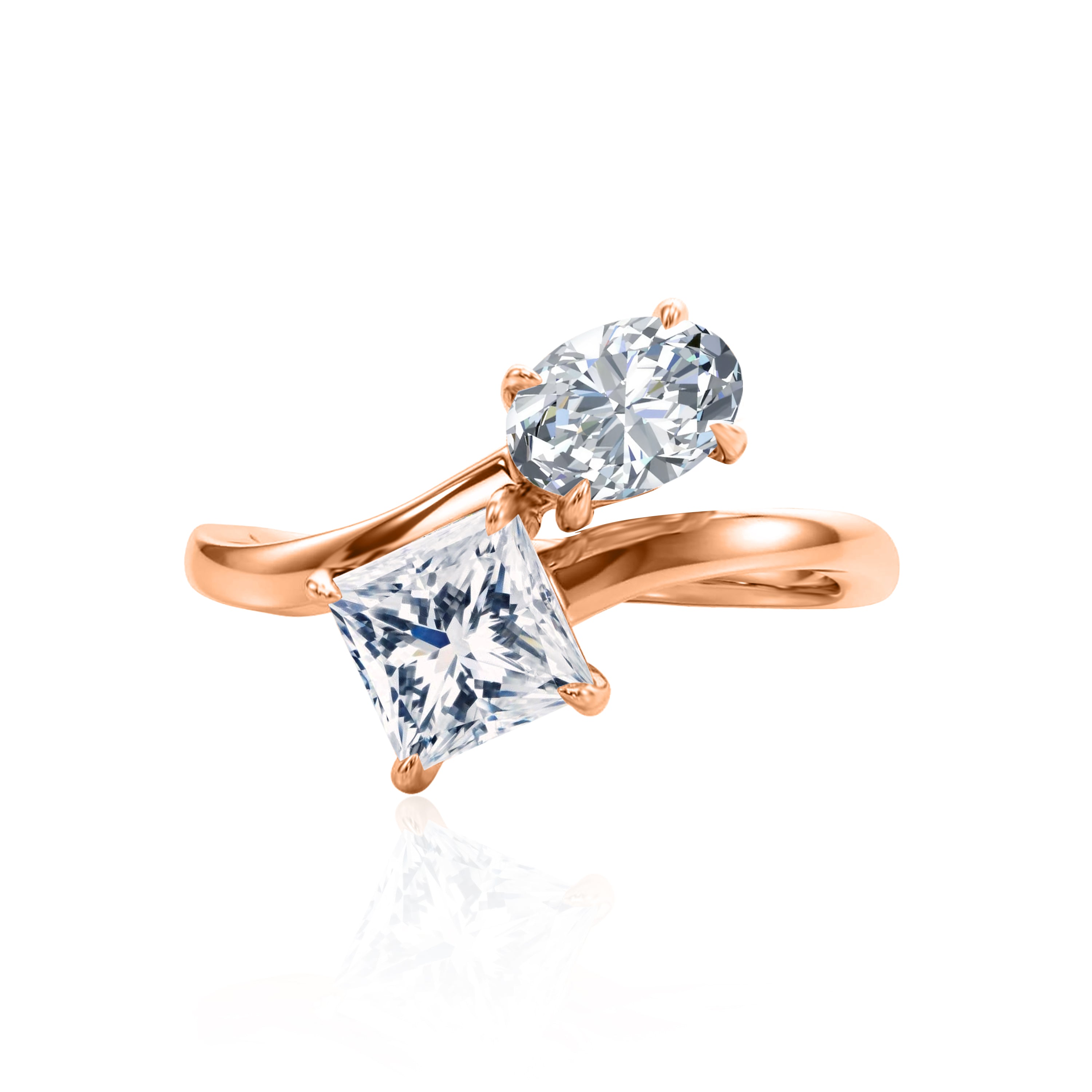 #Metal_14K Rose Gold#Shape_Princess