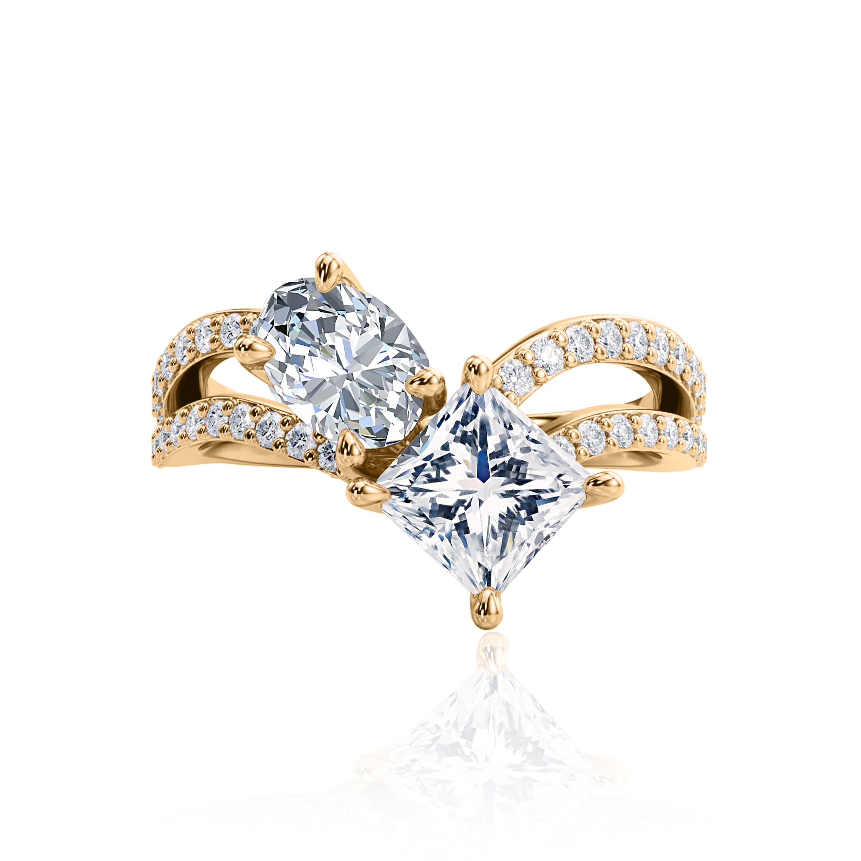 #Metal_14K Yellow Gold#Shape_Princess#Metal_18K Yellow Gold