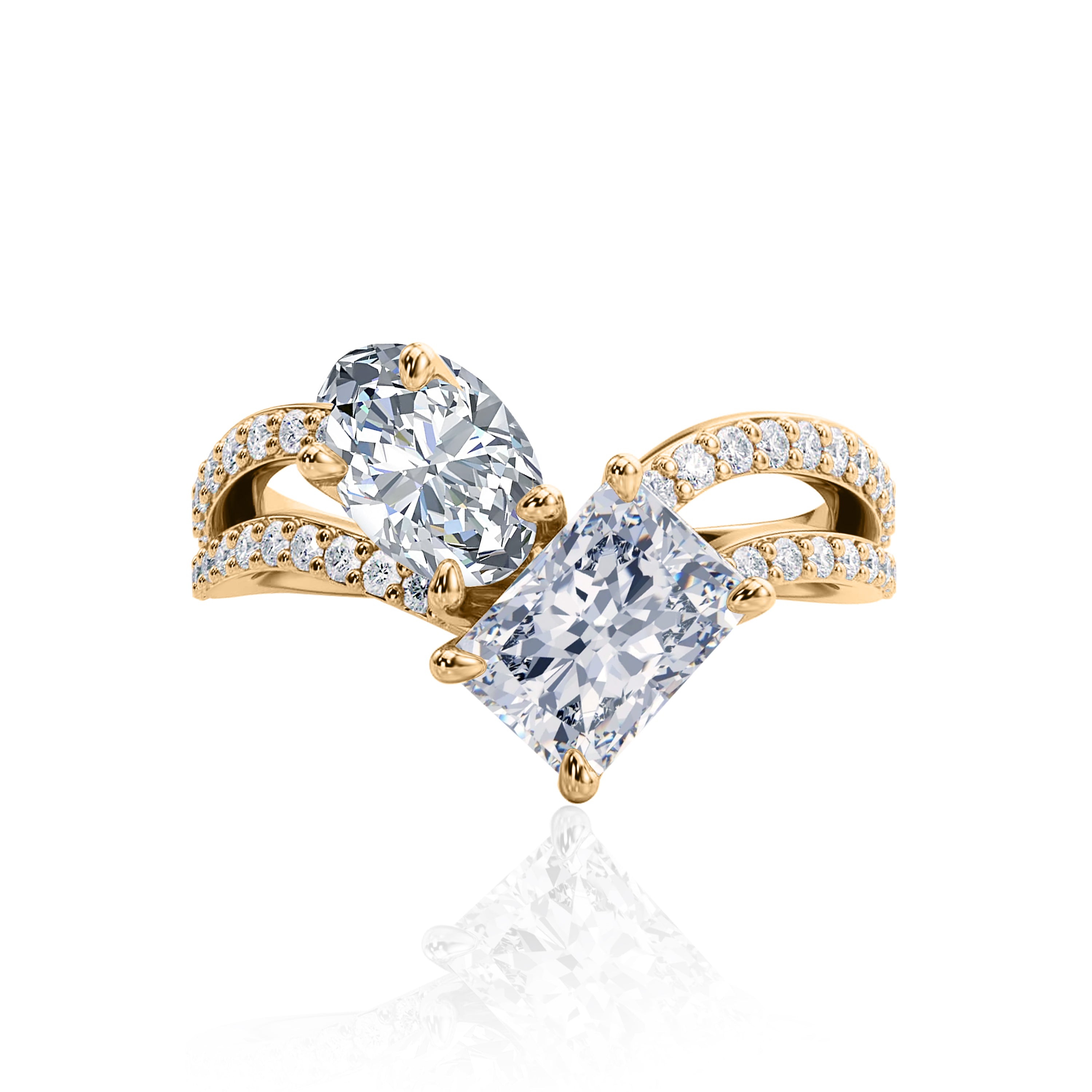 #Metal_14K Yellow Gold#Shape_Radiant#Metal_18K Yellow Gold