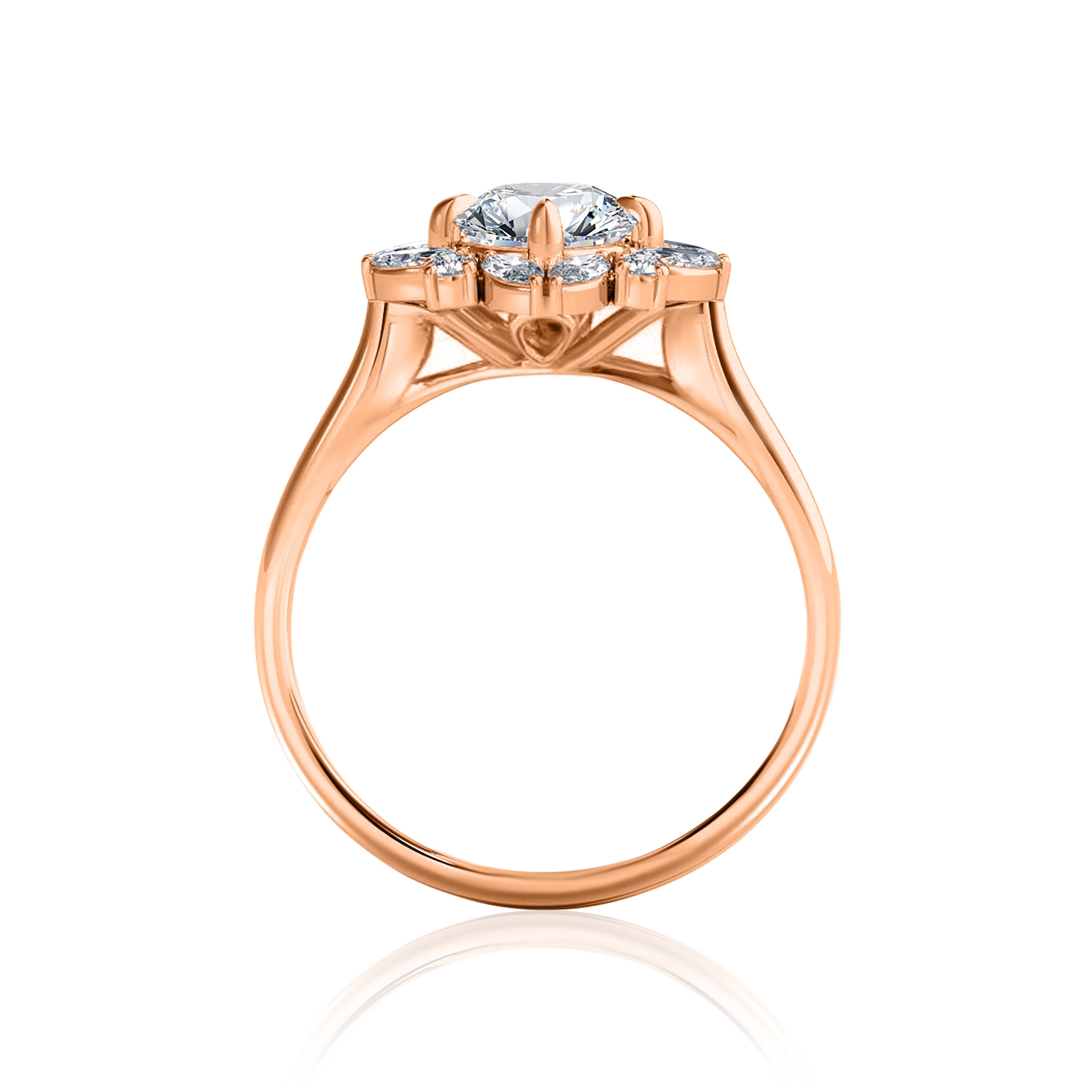 #Metal_14K Rose Gold#Shape_Round