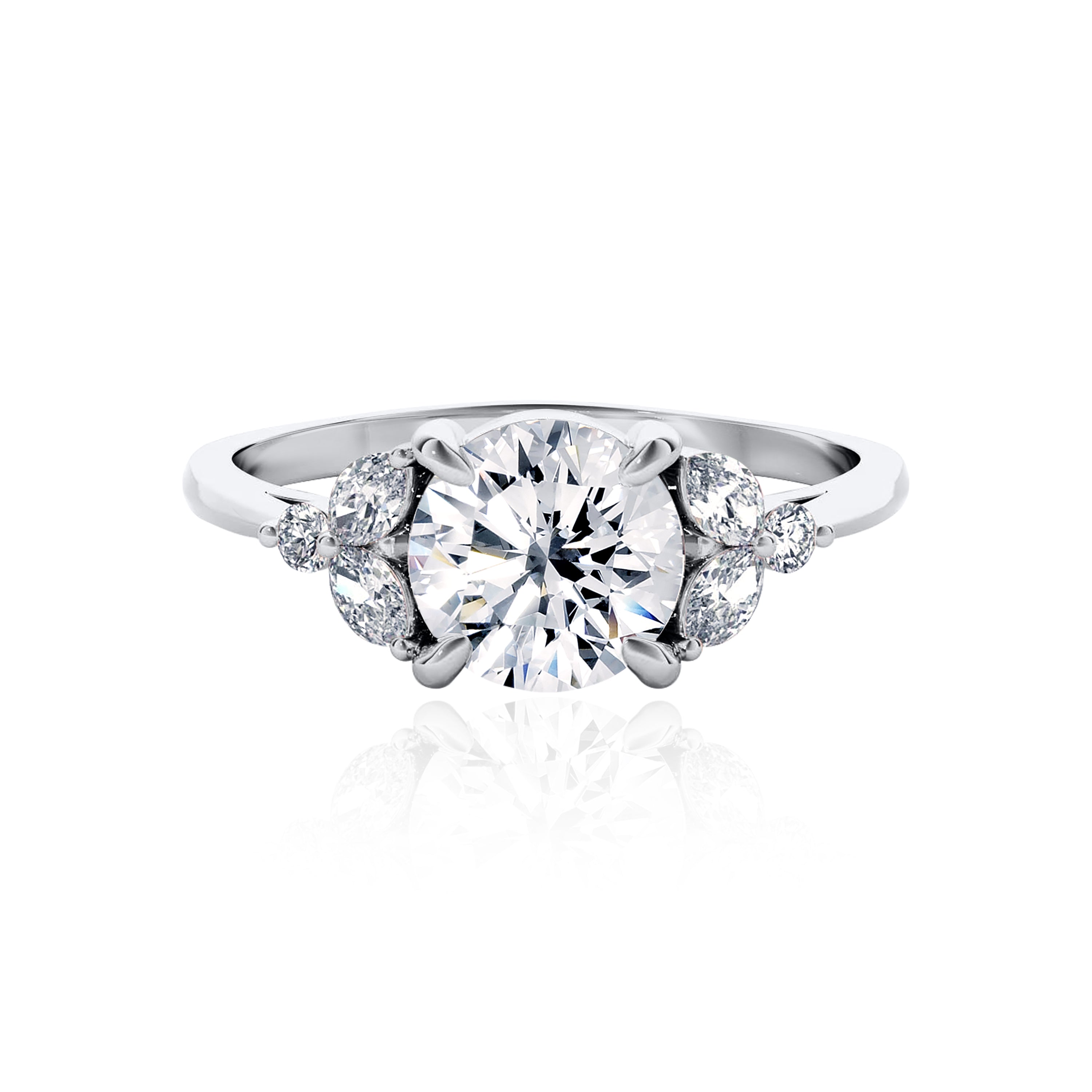 #Metal_14K White Gold#Shape_Round#Metal_18K White Gold#Metal_Platinum