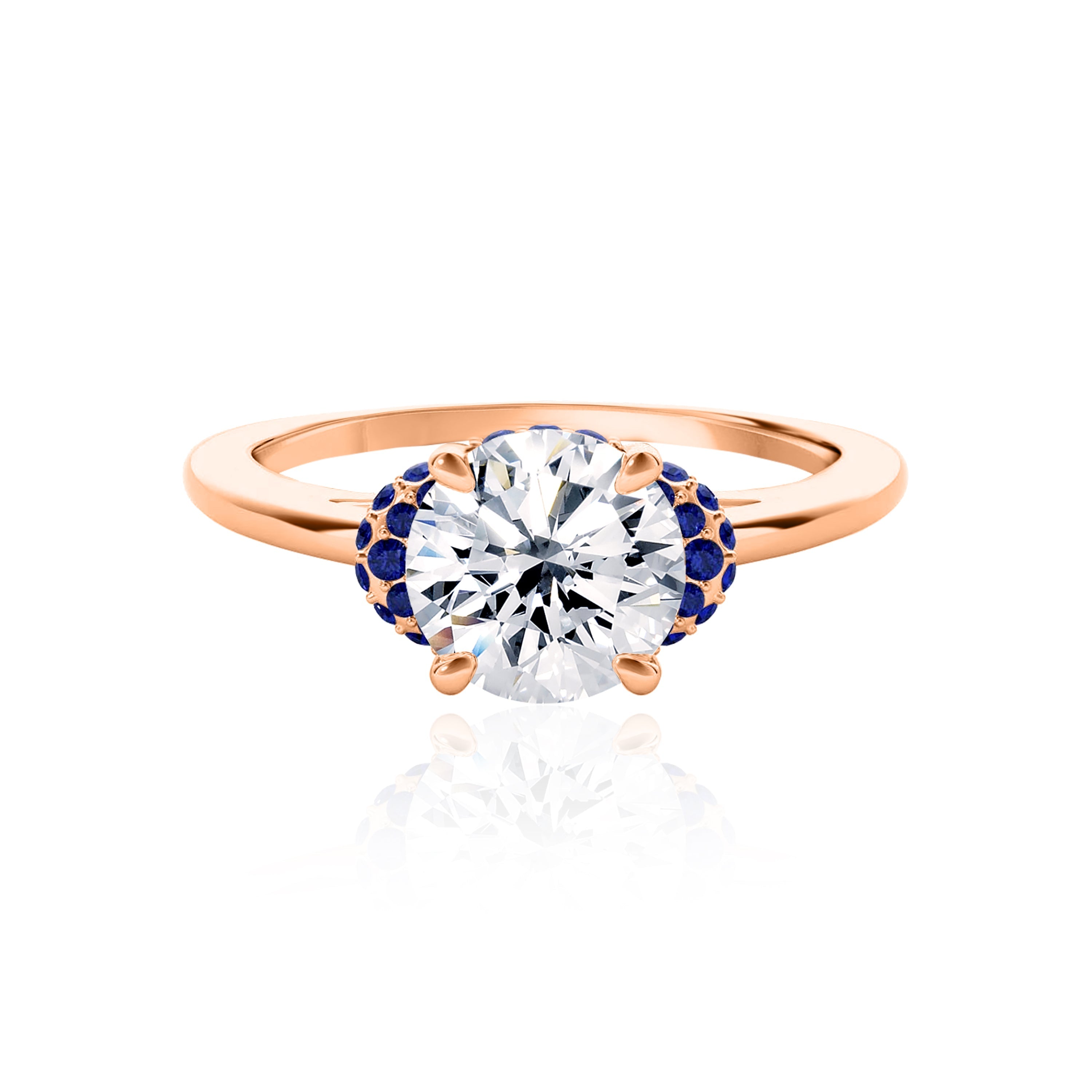 #Metal_14K Rose Gold#Prong_Standard#Shape_Round