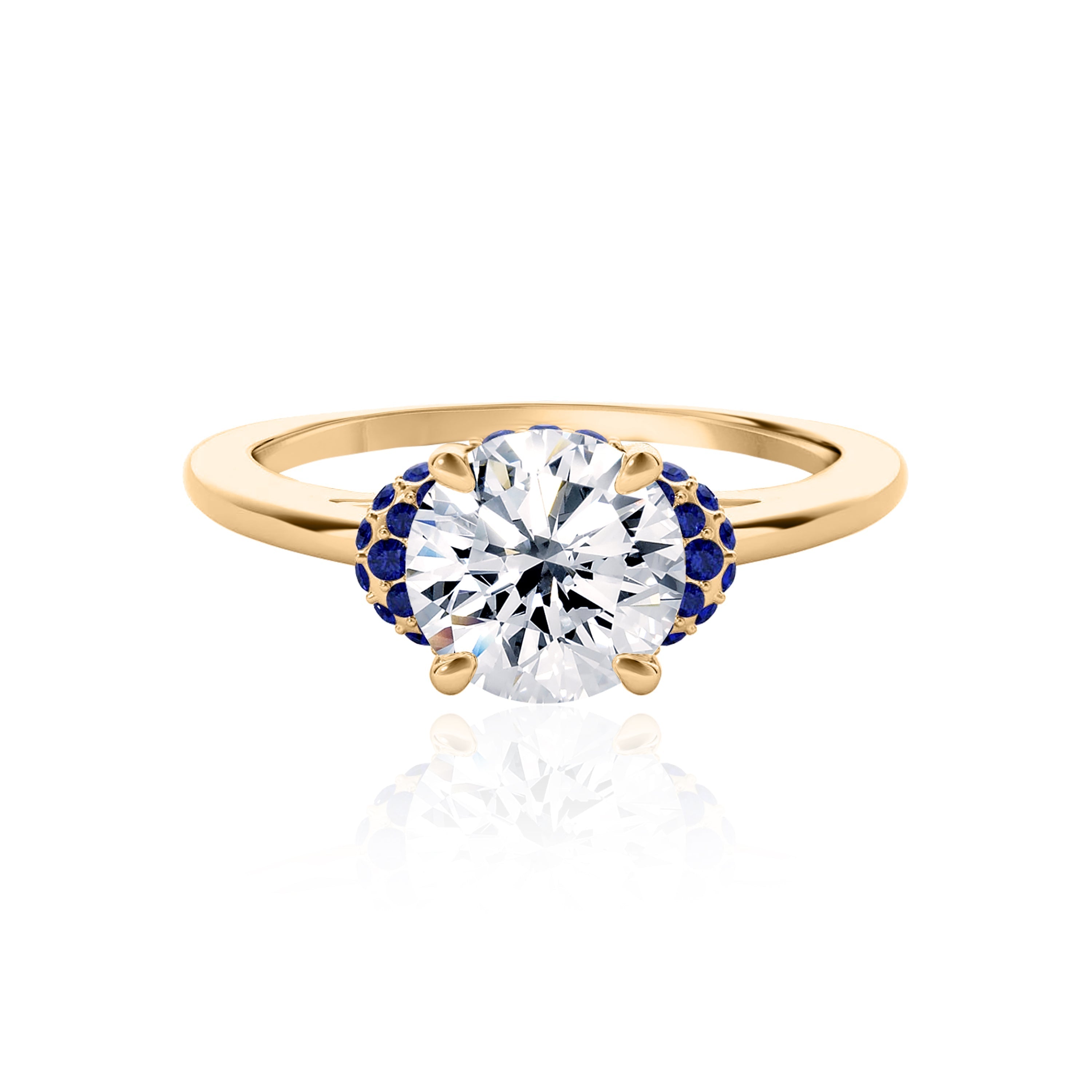 #Metal_14K Yellow Gold#Prong_Standard#Shape_Round#Metal_18K Yellow Gold