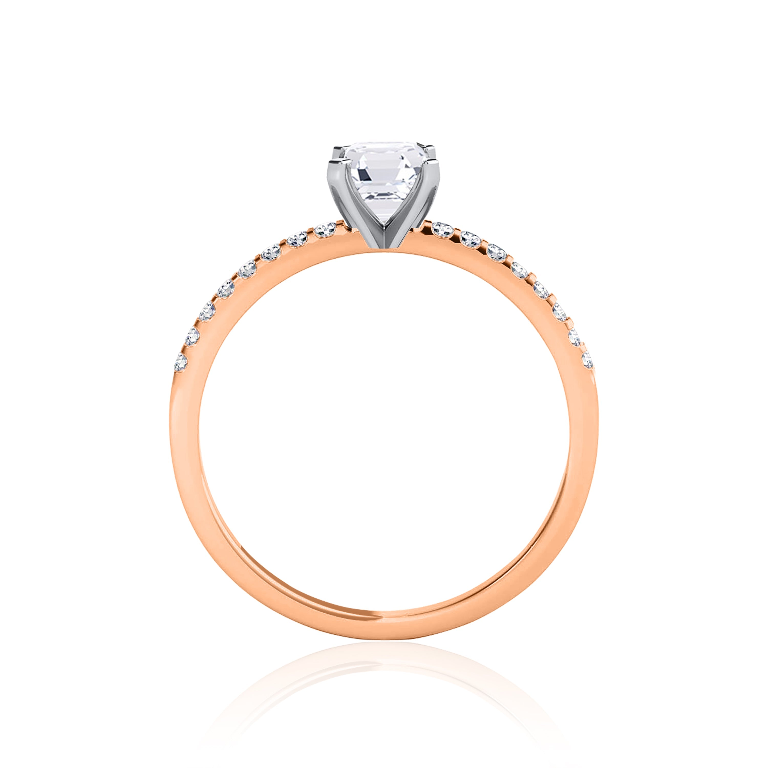 #Metal_14K Rose Gold#Shape_Emerald