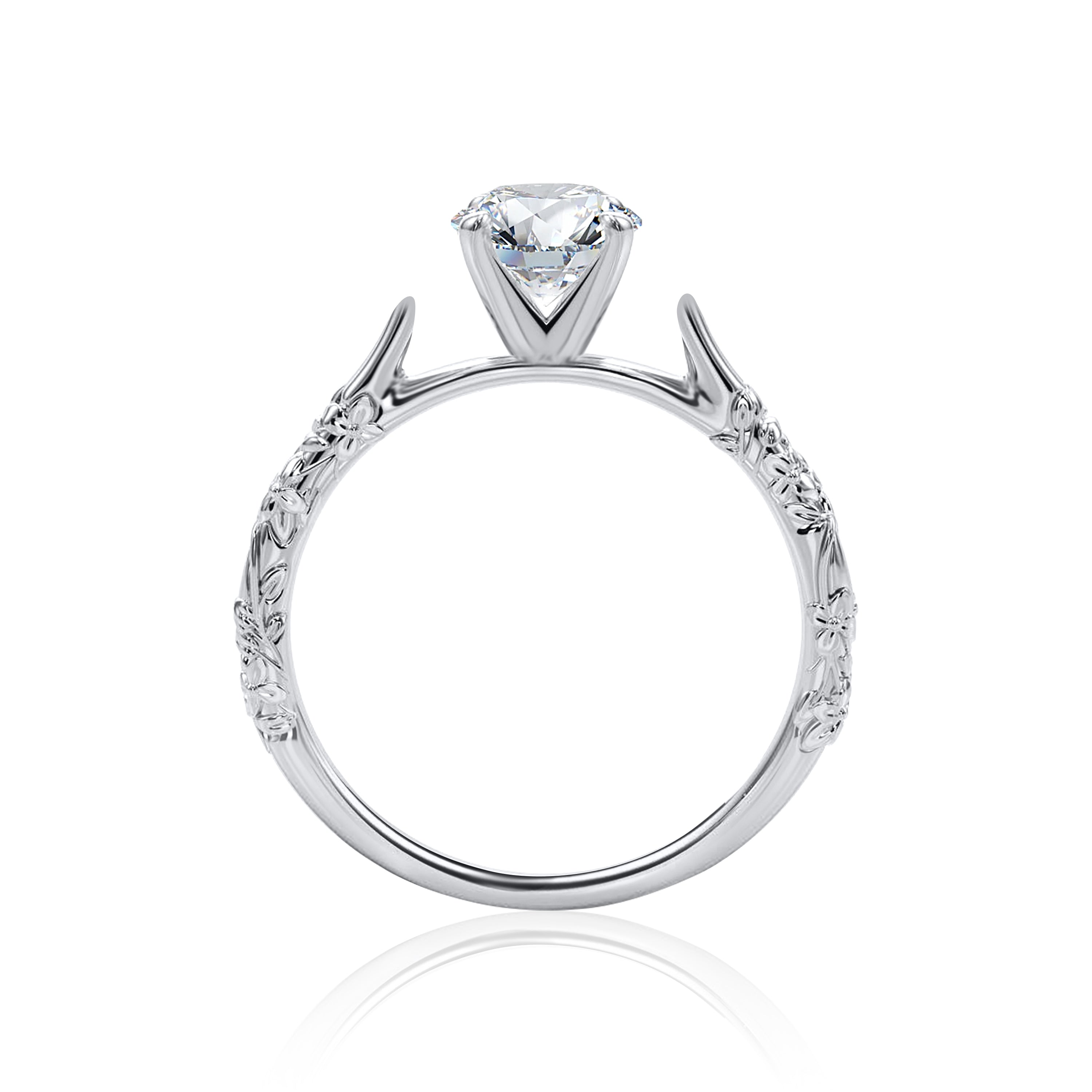 #Metal_14K White Gold#Shape_Round