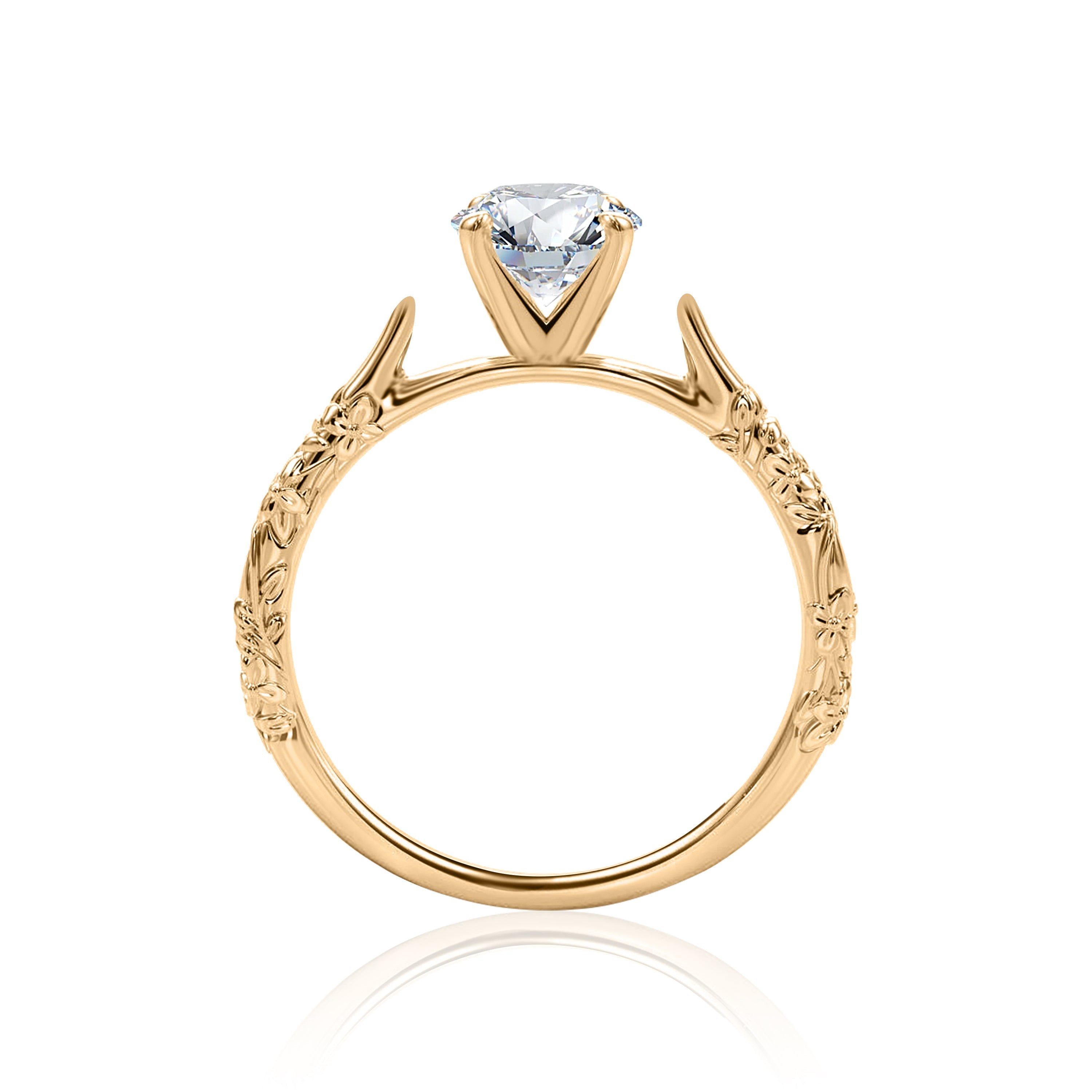 #Metal_14K Yellow Gold#Shape_Round