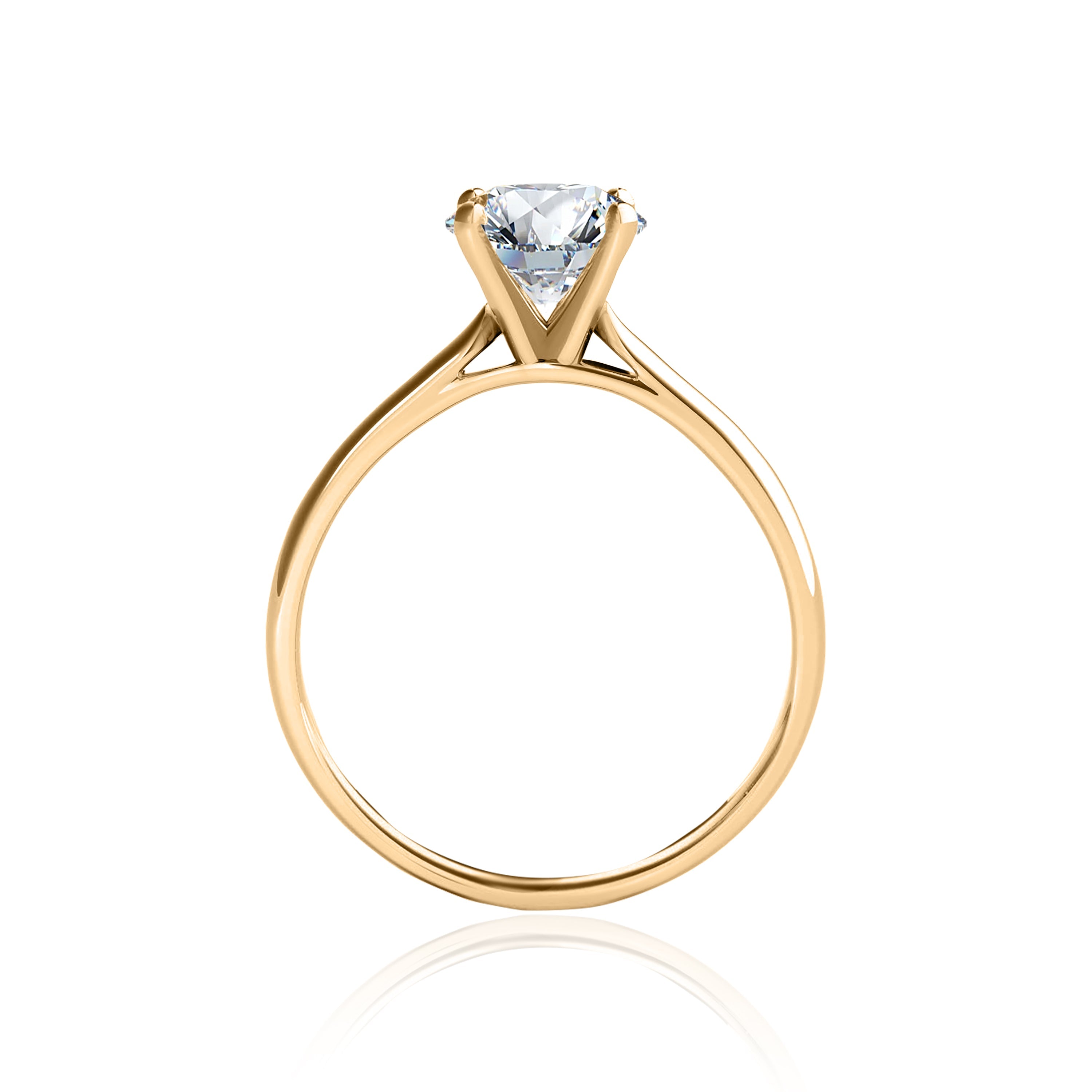 #Metal_14K Yellow Gold#Prong_Standard#Shape_Round